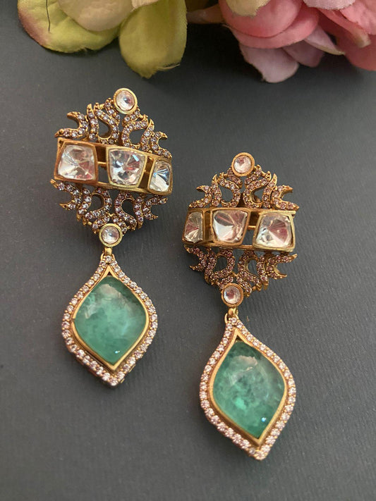Pendientes de cristal Kundan