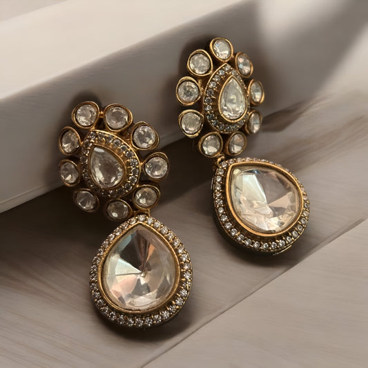 Pendientes de cristal Kundan
