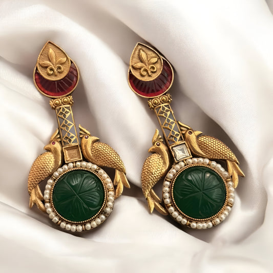 Pendientes con motivos de aves