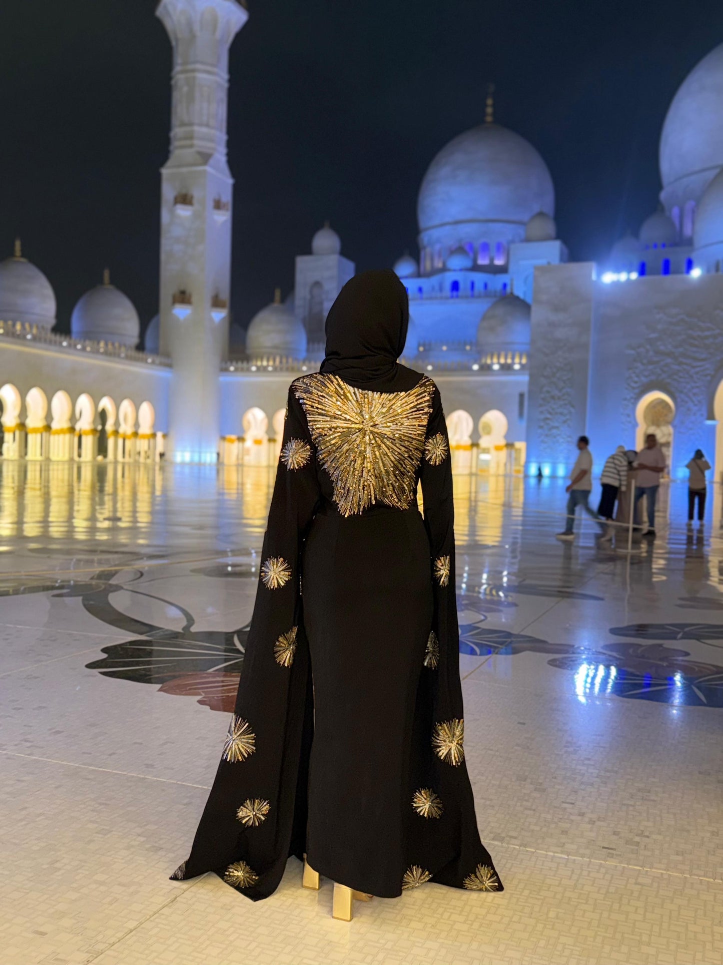 Sunray Embroidered Abaya Dress