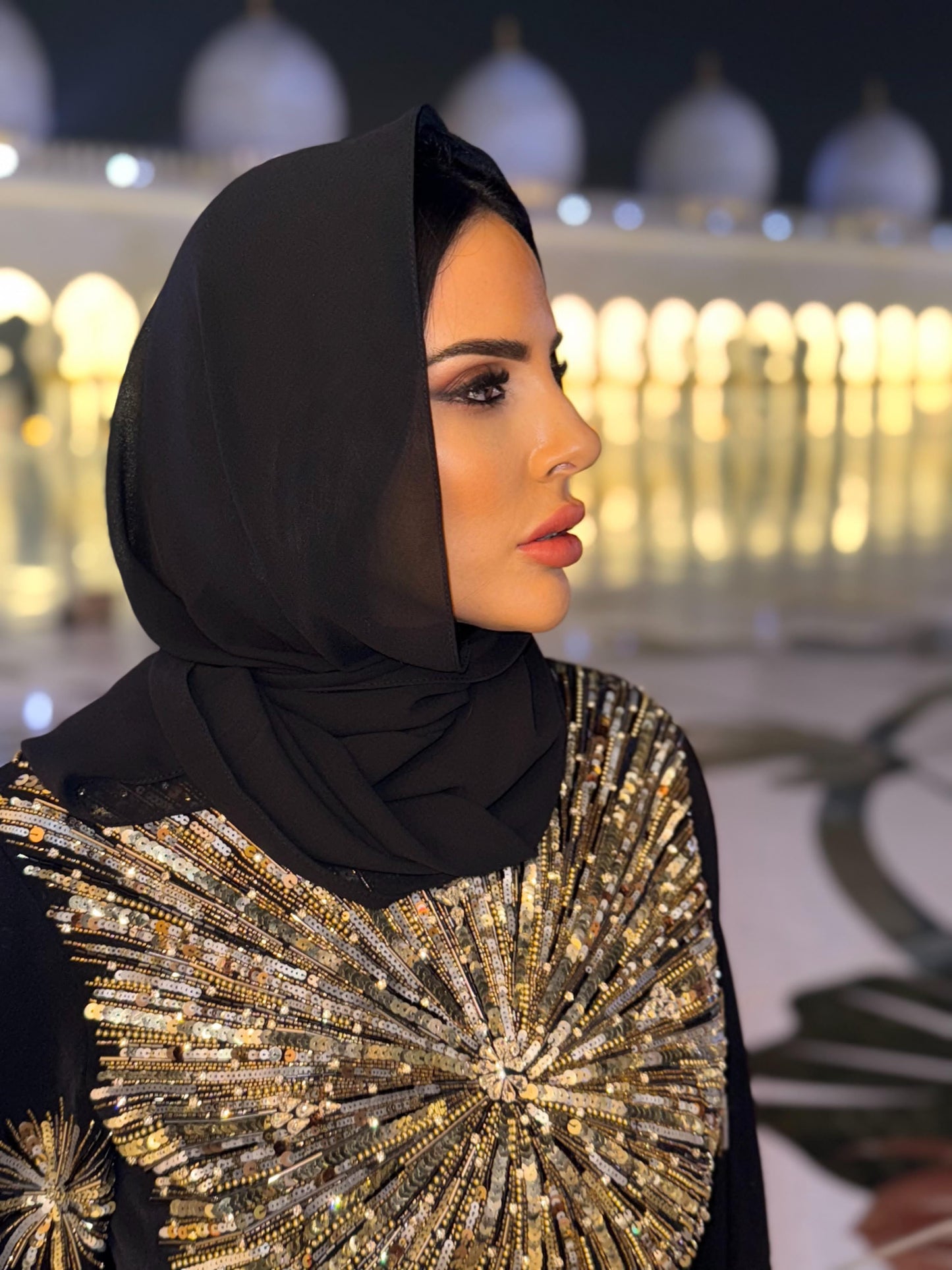 Sunray Embroidered Abaya Dress
